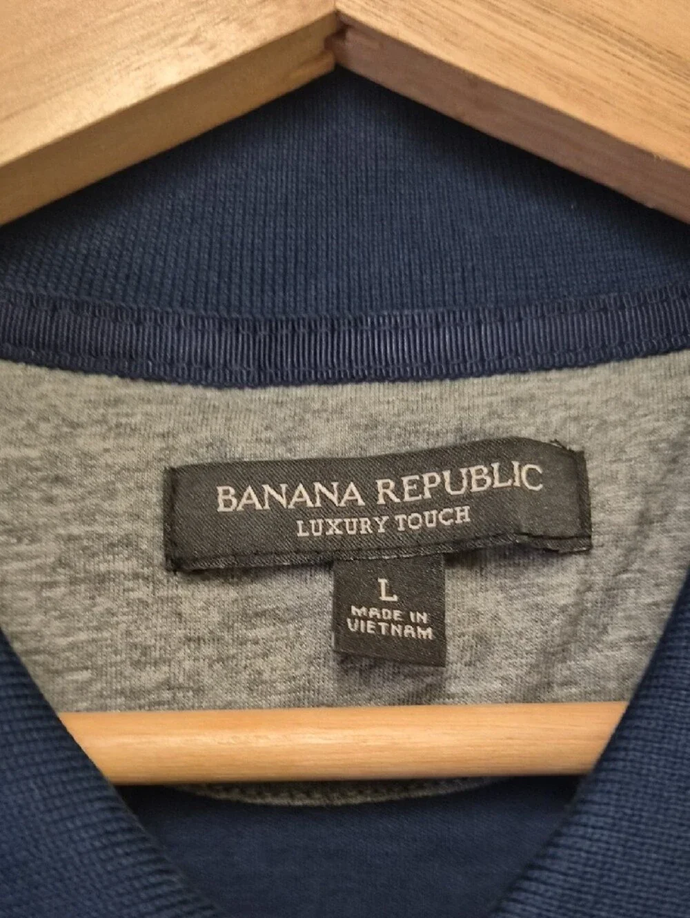 Banana Republic Men's Dark Navy Short-Sleeve Polo Size L